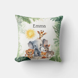 ジャングルかわいい赤ちゃん動物の子供の誕生日プレゼント子供部屋 クッション