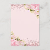 ジャングルかわいらしサファリ赤面フローラおむつラッフル エンクロージャーカード (裏面)