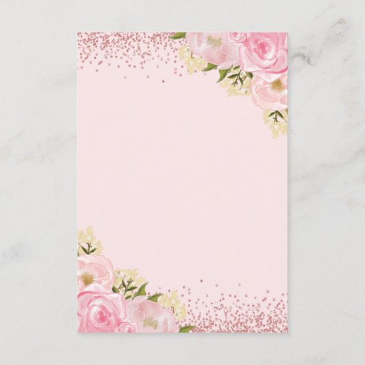 ジャングルかわいらしサファリ赤面フローラおむつラッフル エンクロージャーカード (裏面)