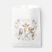 ジャングルかわいらし野生の赤ちゃん動物赤面ピンクフローラ フェイバーバッグ (正面)