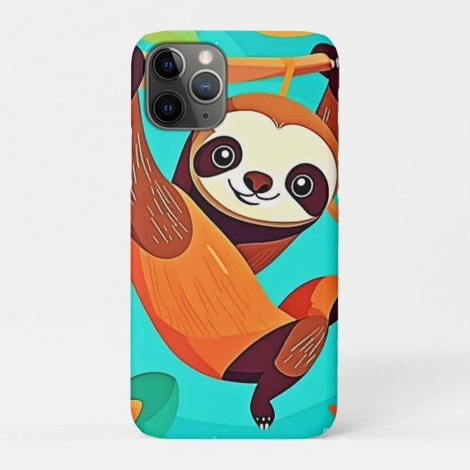 ジャングルつるの可愛いナマケモノ Case-Mate iPhoneケース (裏)