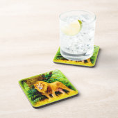 ジャングルでライオンの王。買今 コースター (右側)