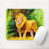 ジャングルでライオンの王。買今 マウスパッド (マウス)