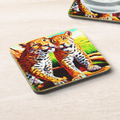 ジャングルで愛らしいジャガー・カブス。買今 コースター (左側)