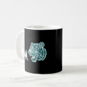 ジャングルと動物の王タイガー コーヒーマグカップ (正面左)