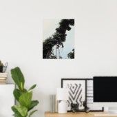 ジャングルにそびえる木とつる植物 ポスター (ホームオフィス)
