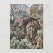 ジャングルにアフリカゾウ ポストカード (正面)