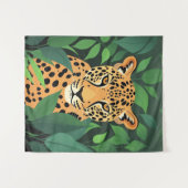 ジャングルにヒョウ タペストリー (正面(横))