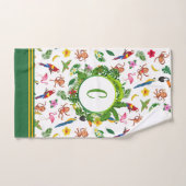 ジャングルに可愛いサルとバナナ バスタオルセット (ハンドタオル)