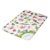 ジャングルに可愛いサルとバナナ バスマット (アングル)