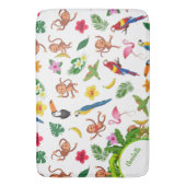 ジャングルに可愛いサルとバナナ バスマット (正面縦)