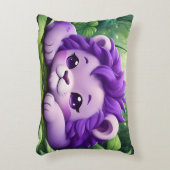 ジャングルに咲く紫の獅子の子 アクセントクッション (正面(垂直))