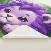 ジャングルに咲く紫の獅子の子 シェルパブランケット (3/4)