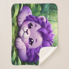 ジャングルに咲く紫の獅子の子 シェルパブランケット
