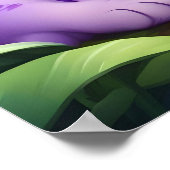 ジャングルに咲く紫の獅子の子 ポスター (角)