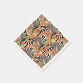 ジャングルに生息するリングや輪の尾を持つマダガスカルのレムルス スタンダードカクテルナプキン (角)