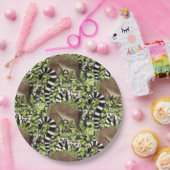 ジャングルに生息するリングや輪の尾を持つマダガスカルのレムルス ペーパープレート (パーティー)