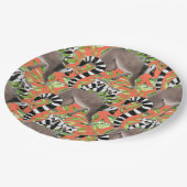 ジャングルに生息するリングや輪の尾を持つマダガスカルのレムルス ペーパープレート (アングル)