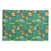 ジャングルに生息する野生動物 枕カバー (裏面)