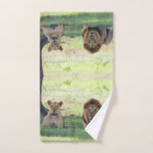 ジャングルに美しい野生のライオン バスタオルセット (ハンドタオル)