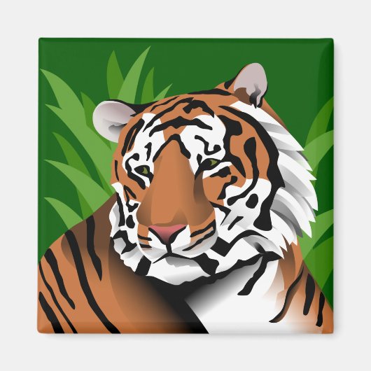 ジャングルに虎 マグネット (正面)