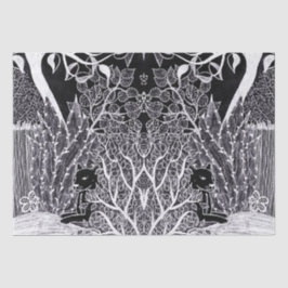 ジャングルに黒いヒョウ – 鉛筆スケッチ 薄葉紙