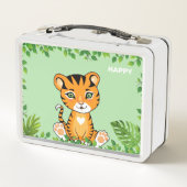 ジャングルのうかわいいハッピータイガー メタルランチボックス (裏面)
