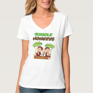 ジャングルのおさるさん Tシャツ