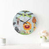 ジャングルのおもしろい ラージ壁時計 (ホーム)