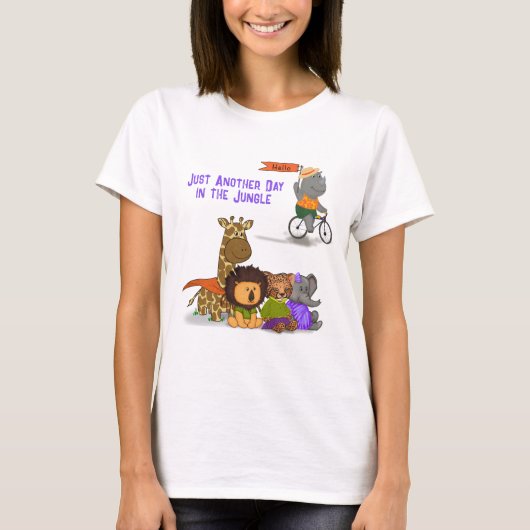 ジャングルのただ一日の先生 Tシャツ (正面)
