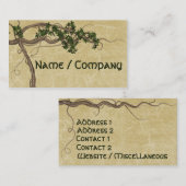 ジャングルのつる植物 名刺 (正面/裏面)