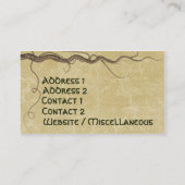 ジャングルのつる植物 名刺 (裏面)