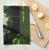 ジャングルのアマゾンユリ- Eucharis Amazonica キッチンタオル (四つ折り)