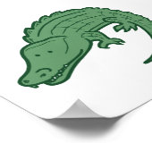 ジャングルのアリゲーター　ミニプリント ポスター (角)