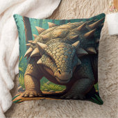 ジャングルのアンキロザウルス クッション (ブランケット)