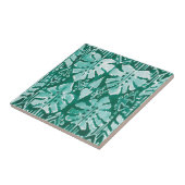 ジャングルのイカットのハワイの緑の種族の熱帯 タイル (側面)