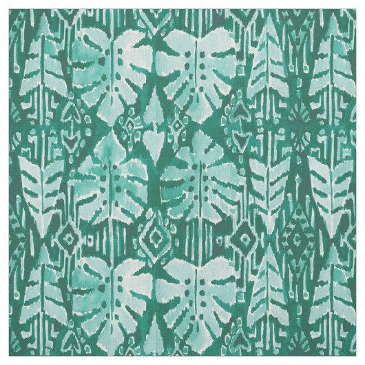 ジャングルのイカットハワイの熱帯種族のMonstera ファブリック (見本)