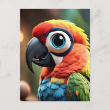 ジャングルのオウムのアニメ、ポストクロッシング葉書