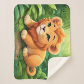 ジャングルのオレンジライオンの子 シェルパブランケット (正面)