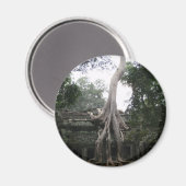 ジャングルのカンボジアの寺院 マグネット (正面/裏面)