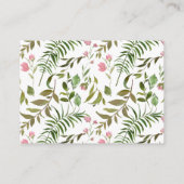 ジャングルのサファリでブックカードを持ち込むベビーシャワー エンクロージャーカード (裏面)