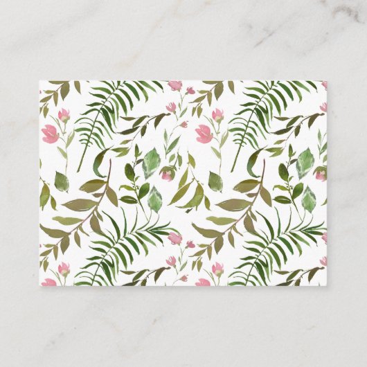 ジャングルのサファリでブックカードを持ち込むベビーシャワー エンクロージャーカード (裏面)