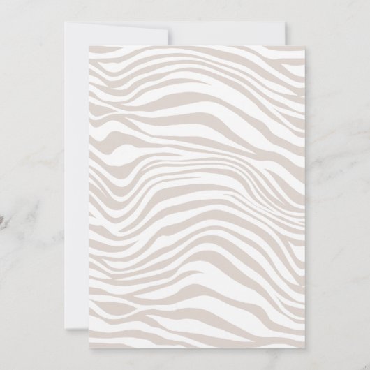 ジャングルのサファリの赤ちゃんシャワー野生動物 招待状 (裏面)