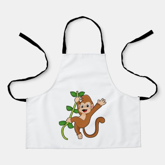 ジャングルのサル エプロン (正面)
