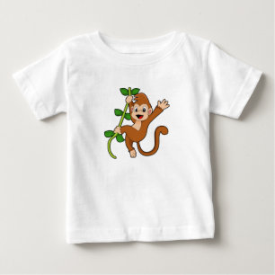 ジャングルのサル ベビーTシャツ