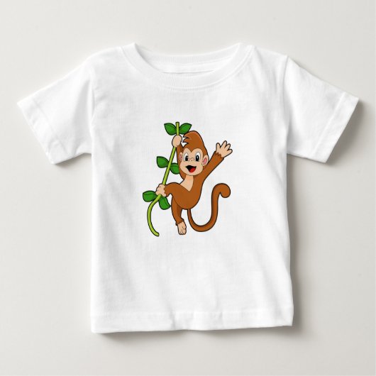 ジャングルのサル ベビーTシャツ (正面)