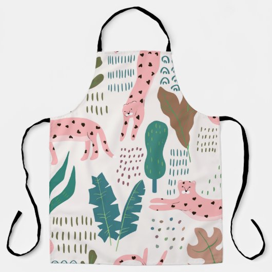 ジャングルのシームレスなパターン エプロン (正面)