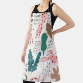 ジャングルのシームレスなパターン エプロン (インサイチュ)