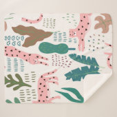 ジャングルのシームレスなパターン シェルパブランケット (正面(横))