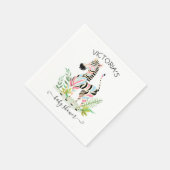 ジャングルのジェンダーが赤ちゃんのシャワーを明らかにする スタンダードカクテルナプキン (角)